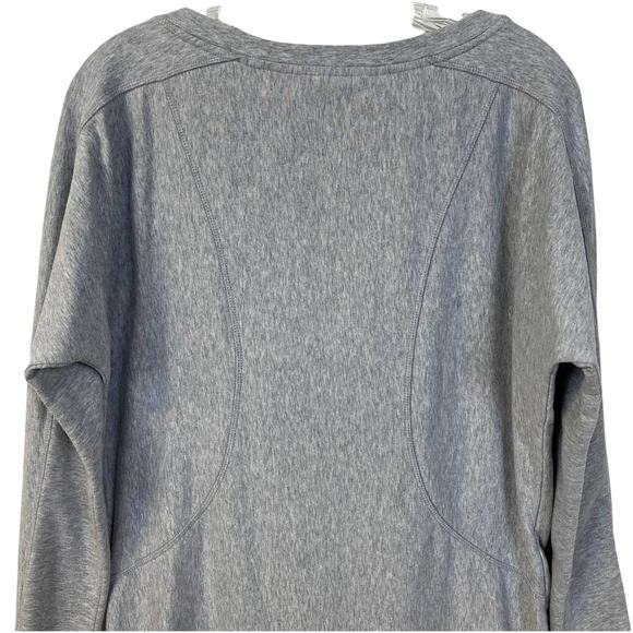 Women's M ATHLETA Gray Salinas Sweatshirt Dress Tunic Size Medium Stretch Jersey - Picture 7 of 8